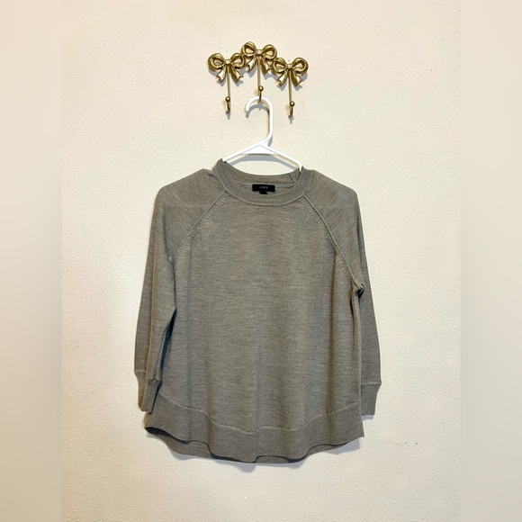 J. Crew Sweaters - J. Crew Dark Taupe Crew Neck Sweater Minimalist Design
